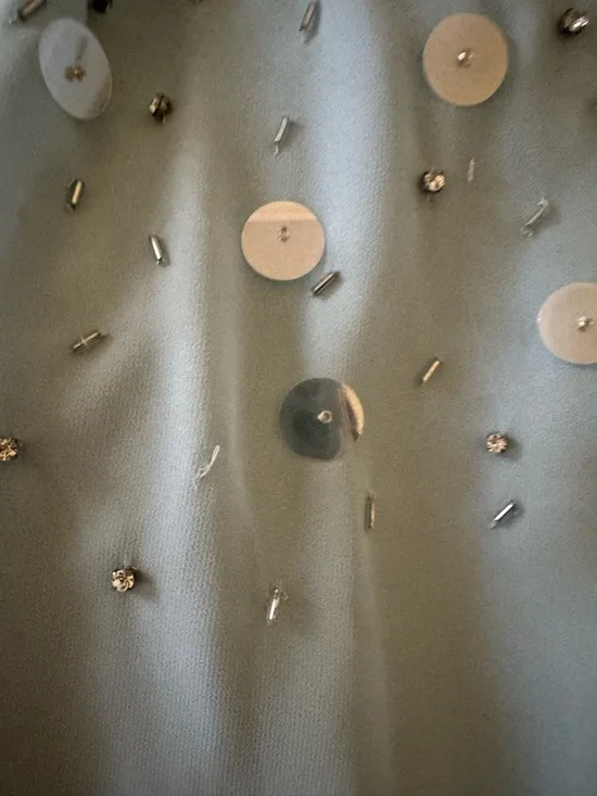 Oh Polly Strapless Embellished Light Blue Two-Piece Gown - Picture 11 of 16